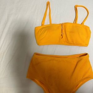 Aerie Bandeau Orange Bikini Top & Bottom